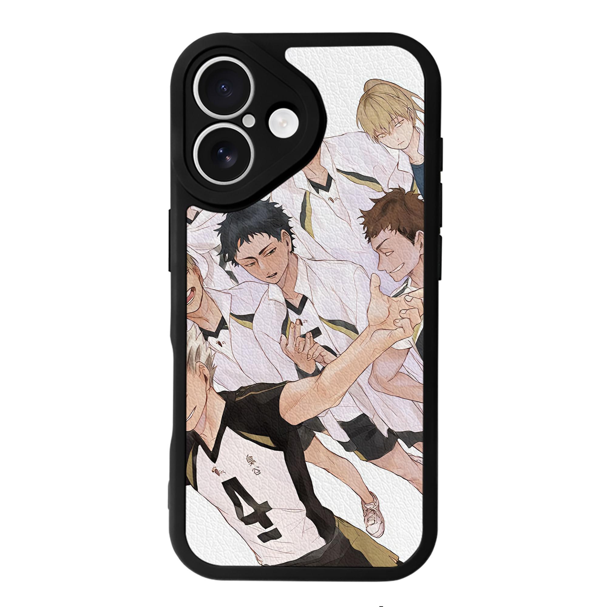 （画像用） ハイキュー!! Haikyu!! 【iPhone 16シリーズ対応】シリコンスマホケース（レザー調） 材質：シリコン